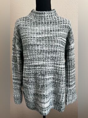Cozy Marled Green Knit tunic Sweater